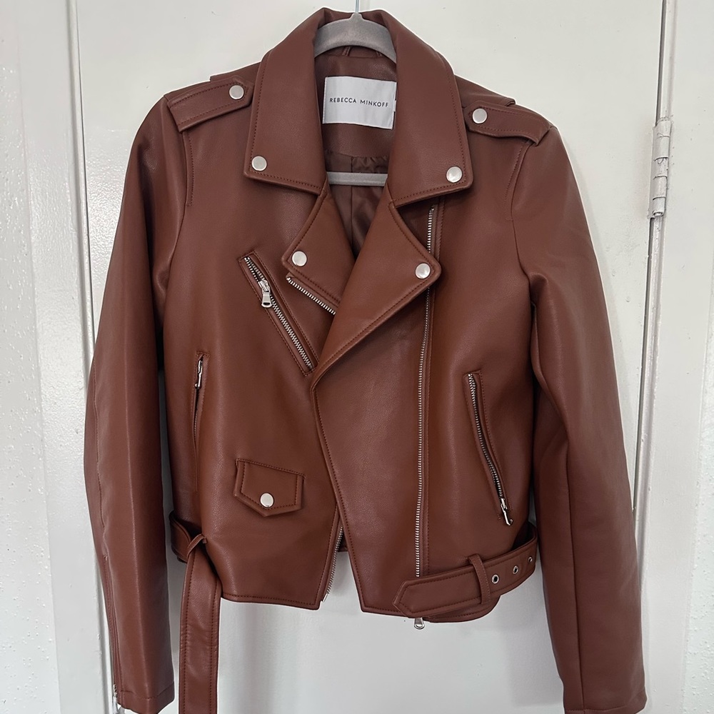 Rebecca minkoff vegan leather jacket NWT